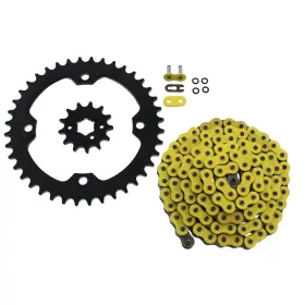 406903 Race-driven 07-2009 Yamaha Yfm350 350 Raptor Yellow O-ring Chain And Black Sprocket 13/40 98l