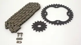 407169 Race-driven 06-10 Fits Suzuki Ltr450 Quadracer Non O-ring Chain And Silver Sprocket 14/38 100l