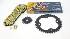 407258 Race-driven 09-10 Fits Suzuki Ltr450 Quadracer Cz Gold Mx Chain And Silver Sprocket 13/40 104l