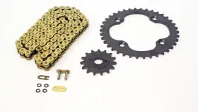 407294 Race-driven 06-08 Fit Suzuki Ltr450 Quadracer Gold O-ring Chain And Silver Sprocket 14/40 104l