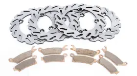 A-83917 Race-driven 2017 Can-am Renegade Xmr 570 4x4 Front And Rear Riptide Brake Rotors Pads
