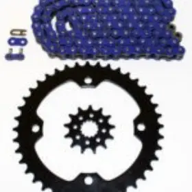 F-10146 Race-driven Blue Non O-ring Chain And Silver Sprocket 15/40 100l 04-2008 Yamaha Yfz450 Yfz 450