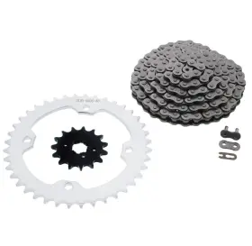 F-10153 Race-driven Non O-ring Chain And Silver Sprocket 15/40 100l 2011 - 2013 Yamaha Yfz450 Yfz 450