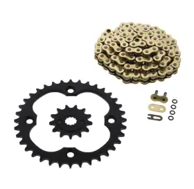 F-11144 Race-driven 09-10 Fits Suzuki Ltz400 Quadsport Gold O-ring Chain And Black Sprocket 13/36 96l