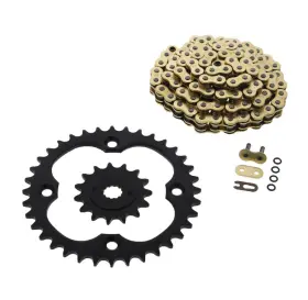 F-11153 Race-driven 09-10 Fits Suzuki Ltz400 Quadsport Gold O-ring Chain And Black Sprocket 15/36 96l