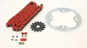 F-13988 Race-driven 2005-2008 Honda Sportrax 300ex Trx300ex Red O-ring Chain And Silver Sprocket 12/39