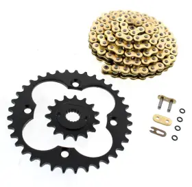F-17427 Race-driven 1999-2004 Honda 400ex Trx400ex Gold O-ring Chain And Black Sprocket 15/36 94l