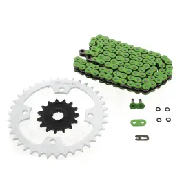 F-17976 Race-driven Chain And Sprocket Kawasaki Kfx450r 2008 - 2010 Green O-ring 15/38 94l