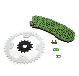 F-18005 Race-driven Chain And Sprockets For Kawasaki Kfx450r Kfx450 2008 - 2014 Green Non O-ring 14/38