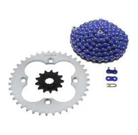 F-19788 Race-driven 2005 - 2008 Honda 400ex Trx400ex Blue Chain And Silver Sprocket 13/39