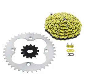F-20526 Race-driven 2006 - 2009 Honda Trx450r Trx 450r Yellow Chain And Silver Sprocket 13/39 96l