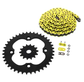 F-22389 Race-driven Chain And Sprockets For Suzuki Ltz400 Quadsport 2011 2012 Yellow O-ring 104l 14/40