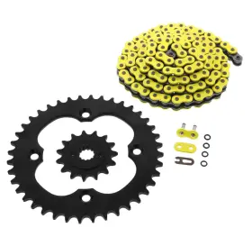 F-22411 Race-driven Chain And Sprockets For Suzuki Ltz400 Quadsport 2011 2012 Yellow O-ring 104l 15/40