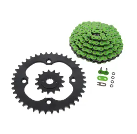 F-22424 Race-driven Chain And Sprockets For Suzuki Ltz400 Quadsport 2011 2012 Green O-ring 104l 15/40