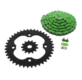 F-22749 Race-driven 09-2012 For Suzuki Ltz400 Z400 Quadsport Green Chain And Black Sprocket 13/40 104l