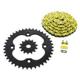 F-22784 Race-driven Chain And Sprockets For Suzuki Ltz400 Z400 Quadsport 2009-2012 Yellow 104l 14/40