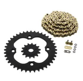 F-25828 Race-driven 06-08 Fits Suzuki Ltr450 Quadracer Gold O-ring Chain And Black Sprocket 14/40 104l