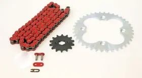 F-26005 Race-driven 1987 - 1992 Honda Trx250x Trx 250x Red Chain And Silver Sprocket 12/39 86l