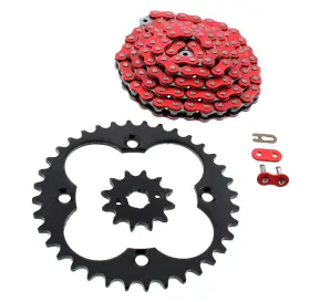 F-26059 Race-driven 1987 - 1992 Honda Trx250x 250x Red Chain And Black Sprocket 12/36 86l