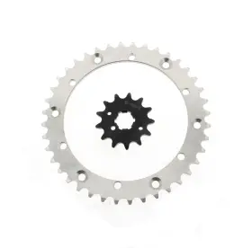 F-26553 Race-driven 98-2000 Yamaha Yfm350 350 Warrior 13 Tooth Front And 40 Rear Silver Sprocket