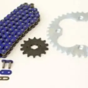 F-28631 Race-driven 2003 - 2007 Honda Sportrax 300ex Trx300ex Blue Chain And Silver Sprocket 12/38