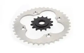 F-28855 Race-driven 2004 - 2014 Honda Trx450r 450r 14 Tooth Front And 38 Rear Silver Sprocket