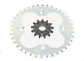 F-28915 Race-driven 2004 - 2014 Honda Trx450r 13 Tooth Front And 38 Rear Silver Sprocket