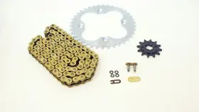 F-29582 Race-driven 1988 1989 Honda Trx250r Trx 250r Gold O-ring Chain And Silver Sprocket 14/38 92l