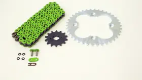 F-29916 Race-driven 2009 2010 2011 2012 Honda Trx300x Green O-ring Chain And Silver Sprocket 12/38