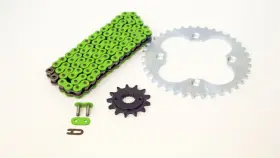 F-30108 Race-driven 99-2004 Honda 400ex Trx400ex Green Non O-ring Chain And Silver Sprocket 15/38 94l