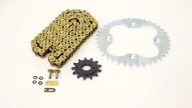 F-30519 Race-driven 1999-2004 Honda 400ex Trx400ex Gold O-ring Chain And Silver Sprocket 15/39