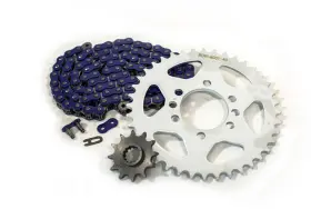 F-31006 Race-driven Blue Non O-ring Chain/silver Sprocket 1985-88 Fits Suzuki Lt250r 250r 12/40 102l