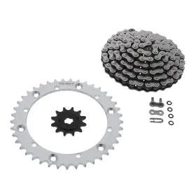 F-31854 Race-driven Cz Atv X Ring Chain And Silver Sprocket 12/41 94l 96-99 Yamaha 200 Blaster Yfs200