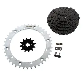 F-32468 Race-driven Non O-ring Chain And Silver Sprocket 12/40 92l 1994-1999 Yamaha 200 Blaster Yfs200