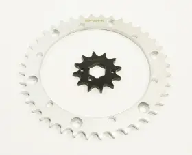 F-32683 Race-driven 89-2006 Yamaha Yfz350 350 Banshee 12 Tooth Front And 40 Rear Silver Sprocket
