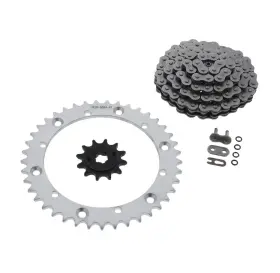 F-32757 Race-driven O-ring Chain And Silver Sprocket 12/41 92l For 1988-1992 Yamaha Yfs200 200 Blaster