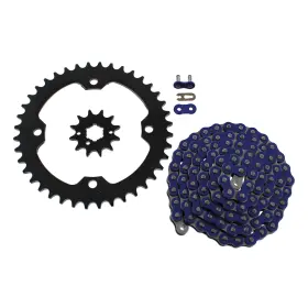 F-34396 Race-driven Blue Non O-ring Chain Silver Sprocket 12/40 100l 87-88 Yamaha Yfm350 350 Warrior
