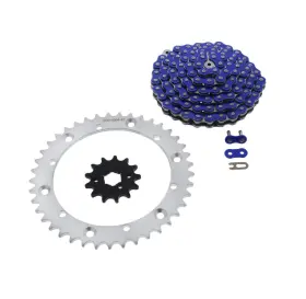 F-34875 Race-driven Blue Non O-ring Chain And Silver Sprocket 13/41 104l 89-2006 Yamaha Yfz350 Banshee