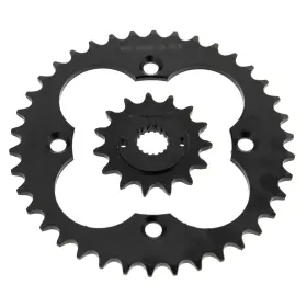 F-400138 Race-driven 1999-2004 Honda Trx400ex 400ex 15 Tooth Front And 38 Rear Black Sprocket