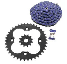 F-400165 Race-driven 98-02 Honda Sportrax 300ex Trx300ex Non O-ring Blue Chain And Black Sprocket 12/38