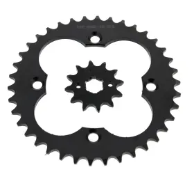 F-400185 Race-driven 1991 1992 Honda Fourtrax Trx 250r 12 Tooth Front And 38 Rear Black Sprocket