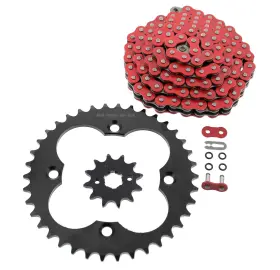 F-400327 Race-driven 1987-1991 Honda Fourtrax Trx250x 250x Red O-ring Chain Black Sprocket 12/38 86l