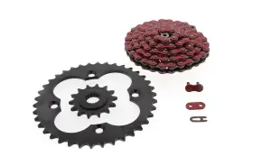 F-401616 Race-driven 2004 2005 Honda Sportrax Trx450r Non O-ring Red Chain And Black Sprocket 14/38