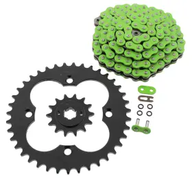 F-401911 Race-driven 1988 1989 Honda Trx250r Trx 250r Green O-ring Chain And Black Sprocket 14/39 92l