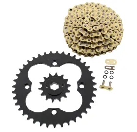 F-401970 Race-driven 1986 1987 Honda Trx250r Trx 250r Gold O-ring Chain And Black Sprocket 14/39 98l