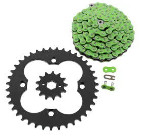 F-402930 Race-driven 2008 Honda Sportrax 300ex Trx300ex Non O-ring Green Chain And Black Sprocket 12/39
