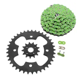 F-403159 Race-driven 2003 - 2007 Polaris Predator 500 Green Chain And Black Sprocket 13/37 94l