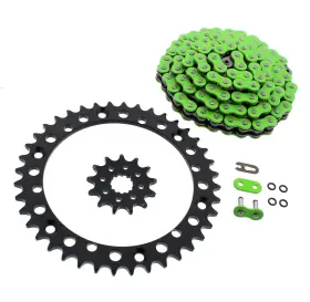 F-403302 Race-driven Green O-ring Chain And Black Sprockets 13/40 92l Fits 2001-2005 Yamaha 660 Raptor
