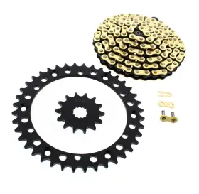 F-404703 Race-driven 2001-2005 Yamaha Raptor 660 Yfm660 Gold Mx Cz Chain And Black Sprockets 14/40 92l
