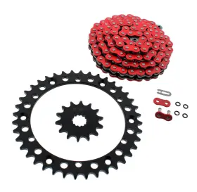 F-404819 Race-driven 2001 Yamaha Yfm660 660 Raptor Red Chain And Black Sprocket Set More Speed 14/40